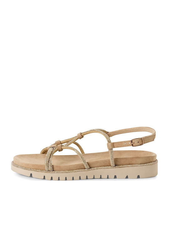 Leather Women's Sandals Beige