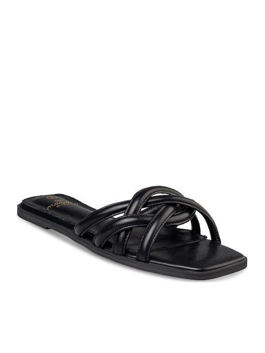 Damen Flache Sandalen Schwarz