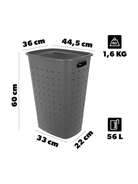 Curver Coș De Rufe Din Plastic 56lt Cu Capac 42x31.6x60cm