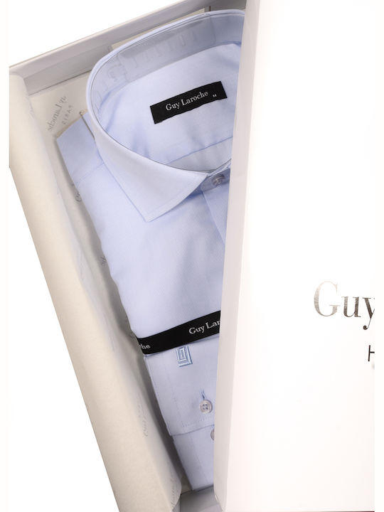 Long Sleeve Cotton Shirt in Regular Fit Light Blue
