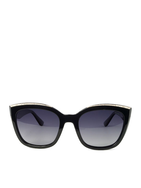 Invu Women’s Sunglasses with Black Frame and Black Polarized Mirror Lens IB22635A