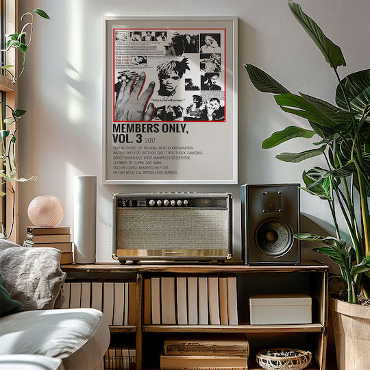 Music Poster Members Only Vol 3 Xxxtentacion Ms713 21cm X 30cm White Frame Pvc