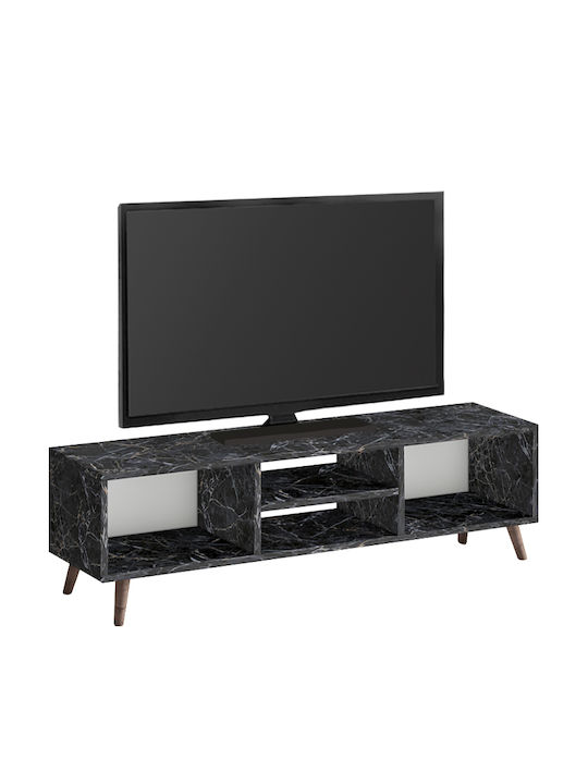 TV Stand Loren Black Marble Effect L120xD30xH40cm