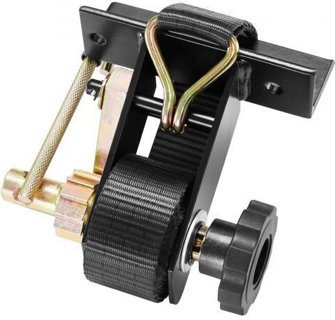Vevor Ladder Rack Ratchet Straps Black Square Tube Mount 38 Mm Wide X 2.25 M Long Black Ladder Rack Straps Double J-hooks 226.8 Kg Load Heavy Duty Cargo Buckle Lock Strap 2 Pack