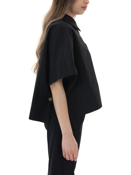 Short Sleeve Women's Shirt Black
