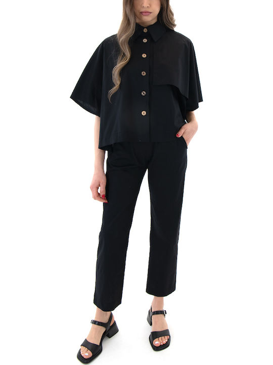 Short Sleeve Women's Shirt Black