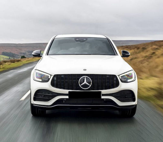Mask Mercedes-Benz Glc-Class X253 19+ Facelift Amg Line Gtr Panamericana Honeycomb Design Black Glossy Mercedes Benz Carner
