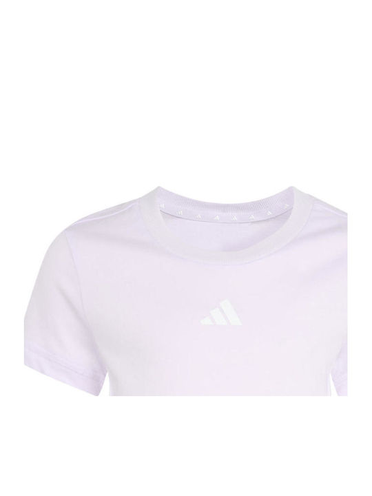 adidas Παιδικό Σετ με Παντελόνι Λιλά 2τμχ