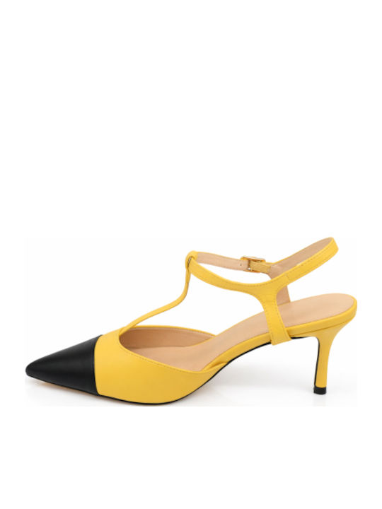 Pantofi Cu Toc Ascuțiți Cu Toc Înalt Galbeni SB-C-813-26HH-KITRI