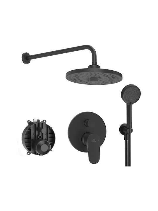Ideal Standard Eingebaute Mischbatterie, Telefon & Duschkopf-Set für Dusche Silber