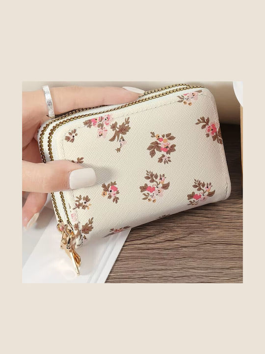 By Queen Elegant Women's Wallet Floral Mini Wallet Double Zipper