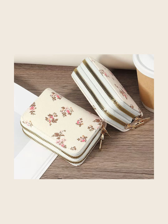 By Queen Elegant Women's Wallet Floral Mini Wallet Double Zipper