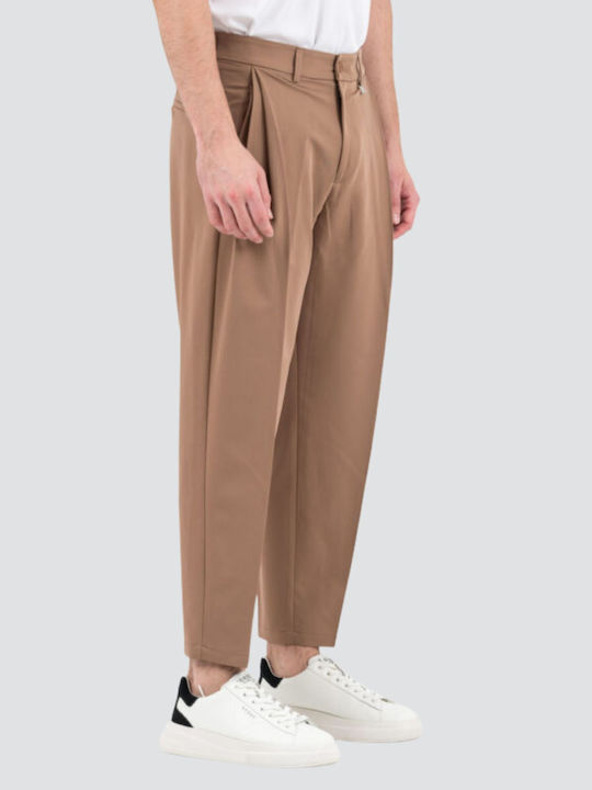 Elastic Trousers in Regular Fit Cinnamon