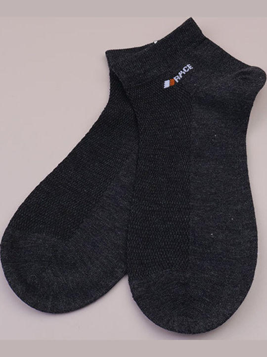 Kurze Herren Socken mit Buchstaben 3 Paare Grau