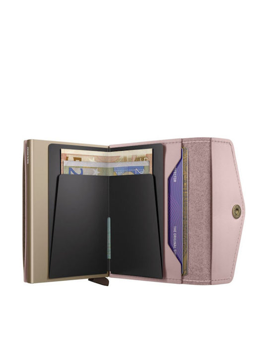 Portofel Original din Piele pentru Bărbați cu RFID Roz