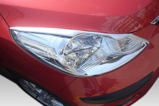 Motordrome Front Headlights Eyebrows for Hyundai i10 07-13 ABS Πλαστικό