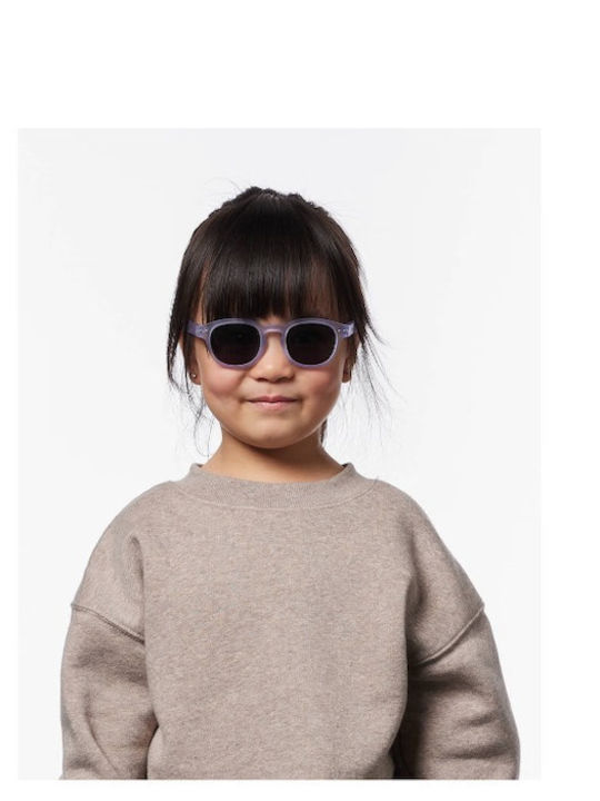 Izipizi Ovale Kinder-Sonnenbrillen mit Polarisiertem Spiegel Lila für 5-7 Jahre
