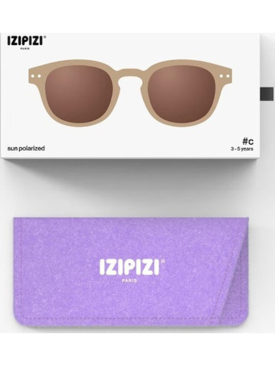 Izipizi Oval Kids Sunglasses with Polarized Lens Brown for 5-7 Years