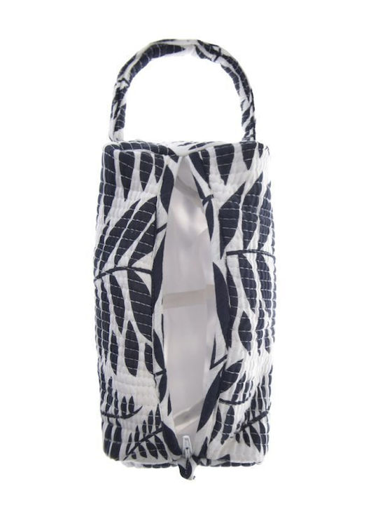 Ble Resort Collection Black and White Fabric Toiletry Bag 22x10x10 Code 5-42-304-0295