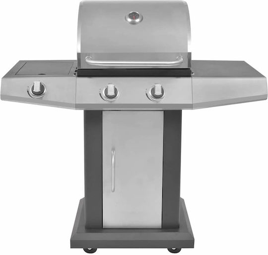 vidaXL Gasgrill mit 2 Grills und Seitenbrenner