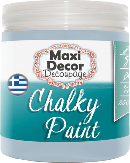 Maxi Decor Chalky Paint Chalk Paint 506 Light Blue Grey Light Blue 750ml