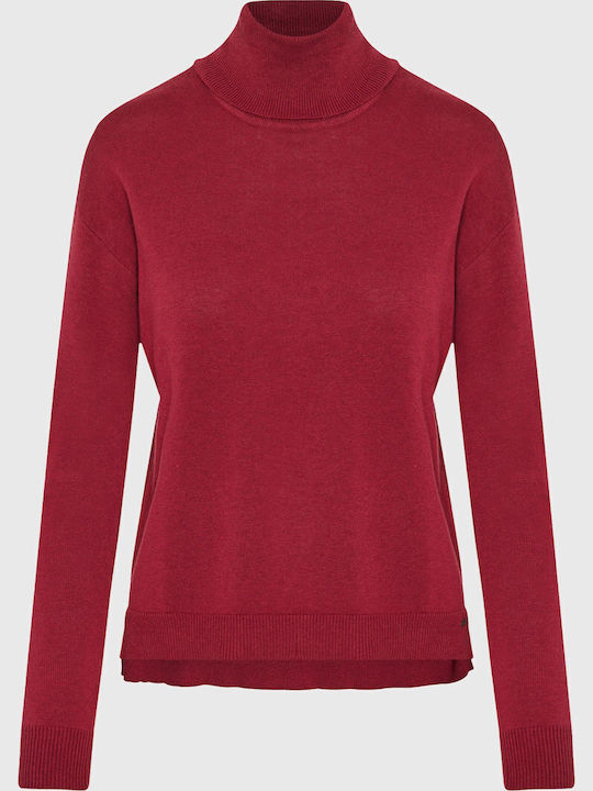 Γυναικείο Πουλόβερ Βαμβακερό Ζιβάγκο Wine Red