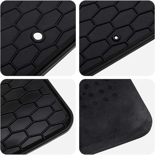 vidaXL Set of Front and Rear Mats 4pcs for Kia Rio / Stonic 2017 Black