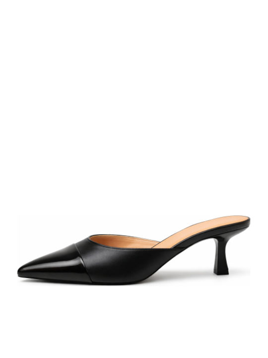 Mules With Thin High Heel In Black Colour