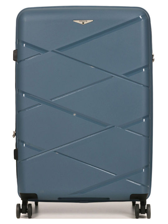 Großer Blauer Polypropylen Koffer 4 Räder Sicherheitsschloss 29nav883 29883-03