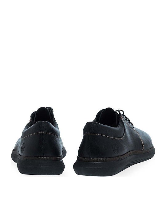 Leather Men's Moccasins In Black Colour