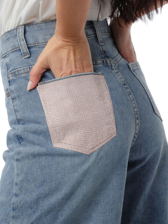 High Rise Women's Jean Pants in Wide Leg Style