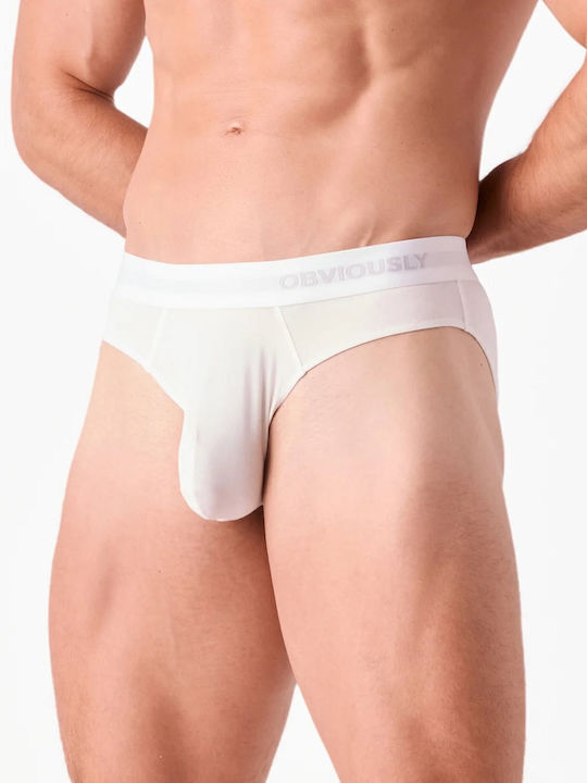 Herren Slip Weiß mit Mustern