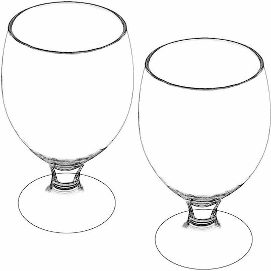 Kadax Set of Glasses for Water Beer and Cocktail Colonna Glass 370ml 2 Pieces