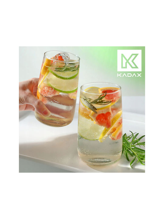 Kadax Σετ Ποτήρια Νερού από Γυαλί 480ml 8τμχ