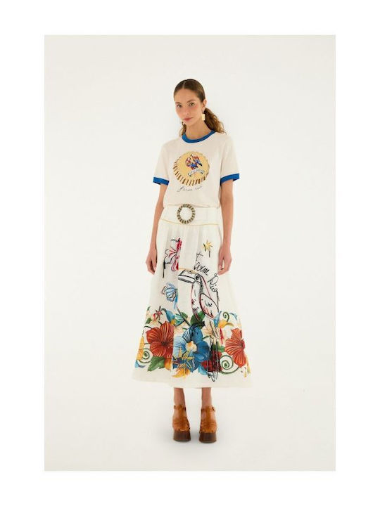 Linen Multicolour Skirt