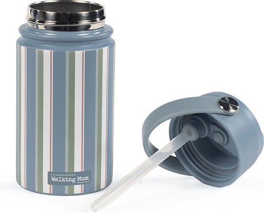 Walking Mum Παγούρι Θερμός Ριγέ Σιέλ 350ml 1120800762