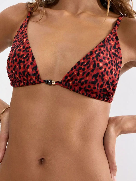 Midnight Swim N Bikini Triangle Animal Print Terracotta