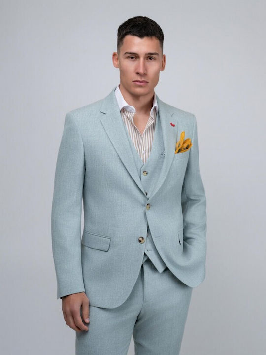 Summer Men's Suit with Slim Fit Menta