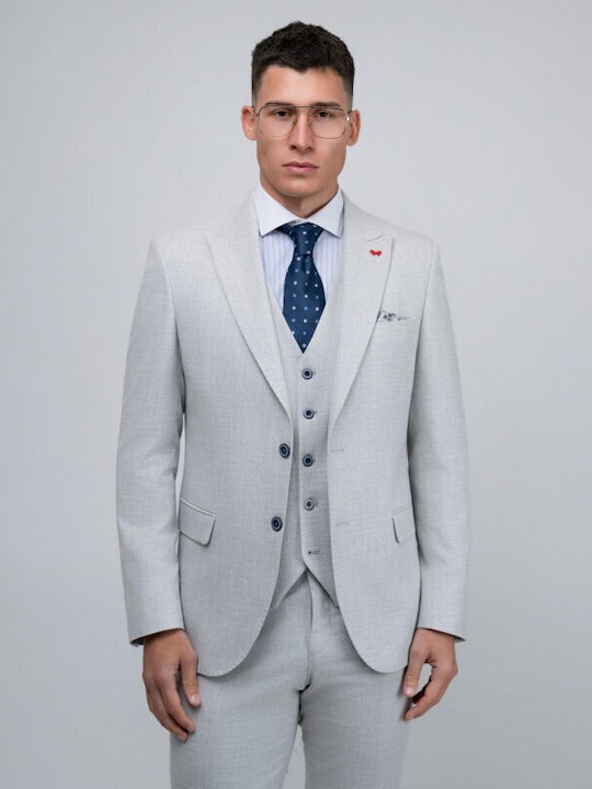 Summer Men's Groom's Gray Suit