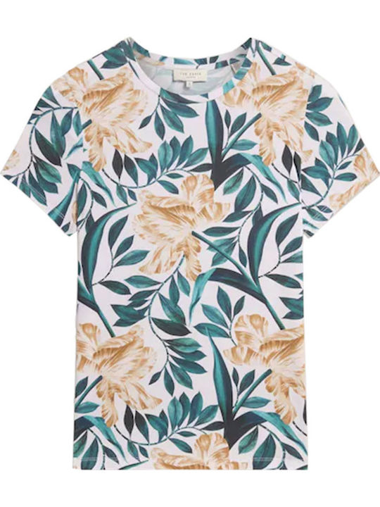 Women's T-shirt Floral Cream