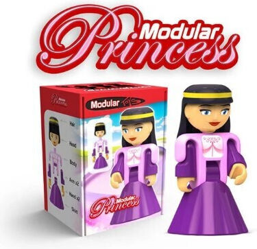 Modulares Miniatur-Spaßspielzeug Märchenschloss 85 Stück + 2 Figuren
