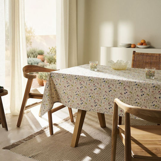 Gofis Home Τραπεζομάντηλο Lauren 650 Μπεζ 135x135εκ.