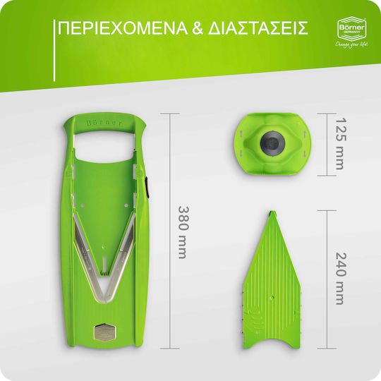 Borner Μαντολίνο V5 Powerline Basic Set 3 Τεμαχίων Πράσινο