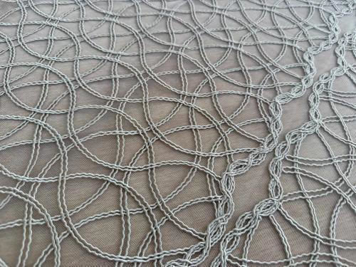 Linea Home Checkered Tablecloth with Lace Tidal Beige 100x100cm