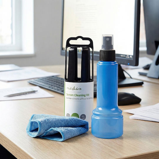 Nedis 150ml Cleaning Kit Lcd Led Screen Microfiber Cloth Blue