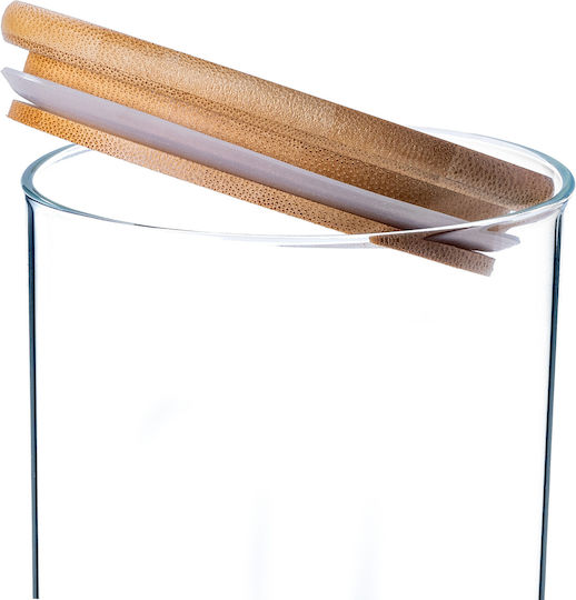 Kadax Set 3 Stück Getreidegläser mit Deckel Glas Transparent 800ml