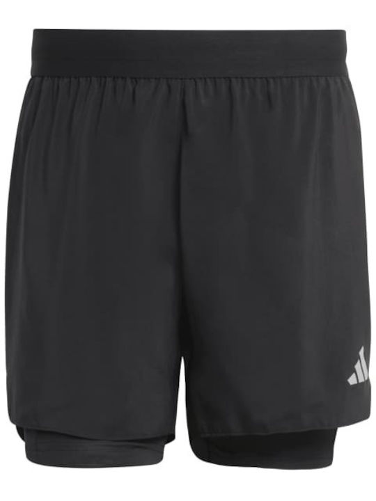 Essentials 2-in-1 Sport Herren Shorts Schwarz