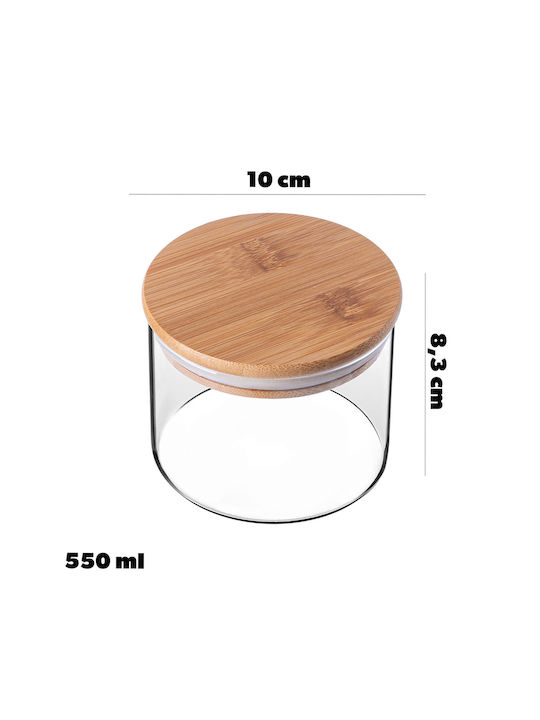 Kadax Set 6 Stück Getreidegläser mit Deckel Glas Transparent 550ml 6 Stück