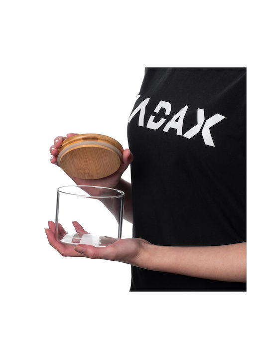 Kadax Set 3 Stück Getreidegläser mit Deckel Glas Transparent 550ml