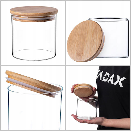 Kadax Kadax Lebensmittelgläser & Behälter Getreideglas mit Deckel Transparentes Glas 680ml